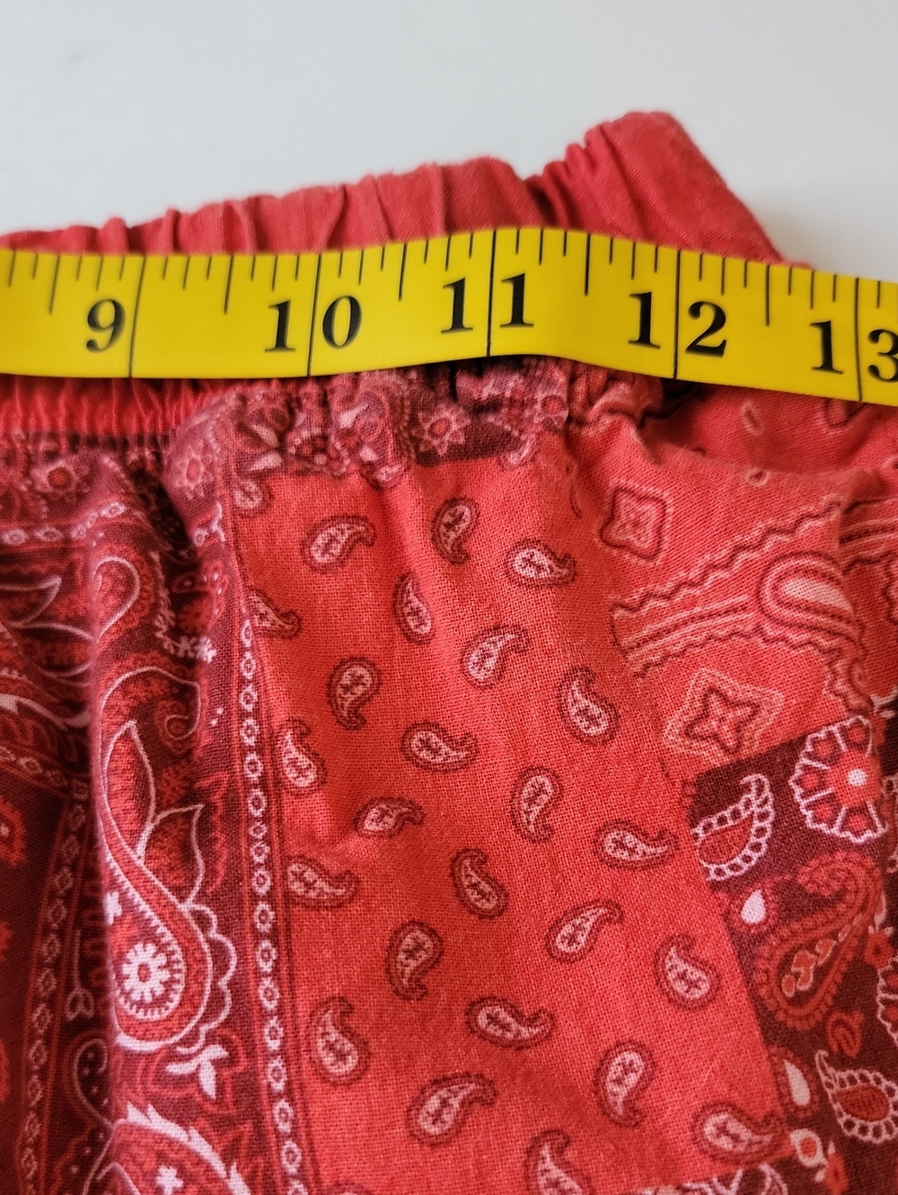 Zoe + Liv Juniors Patchwork High Waist Shorts Red XS - Picture 7 of 9